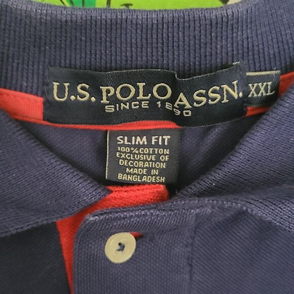 NEW YORK  CITY U.S POLO ASSN. BLUE & RED  SIZE 2XL  big logo - Picture 5 of 7